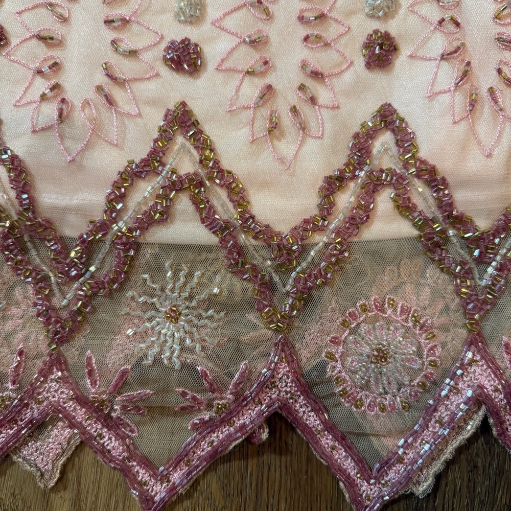 Vintage Y2K Beaded Dress Vintage Beaded Dress Fairy Mesh 20’s Flapper Dress Prom - Picture 6 of 13
